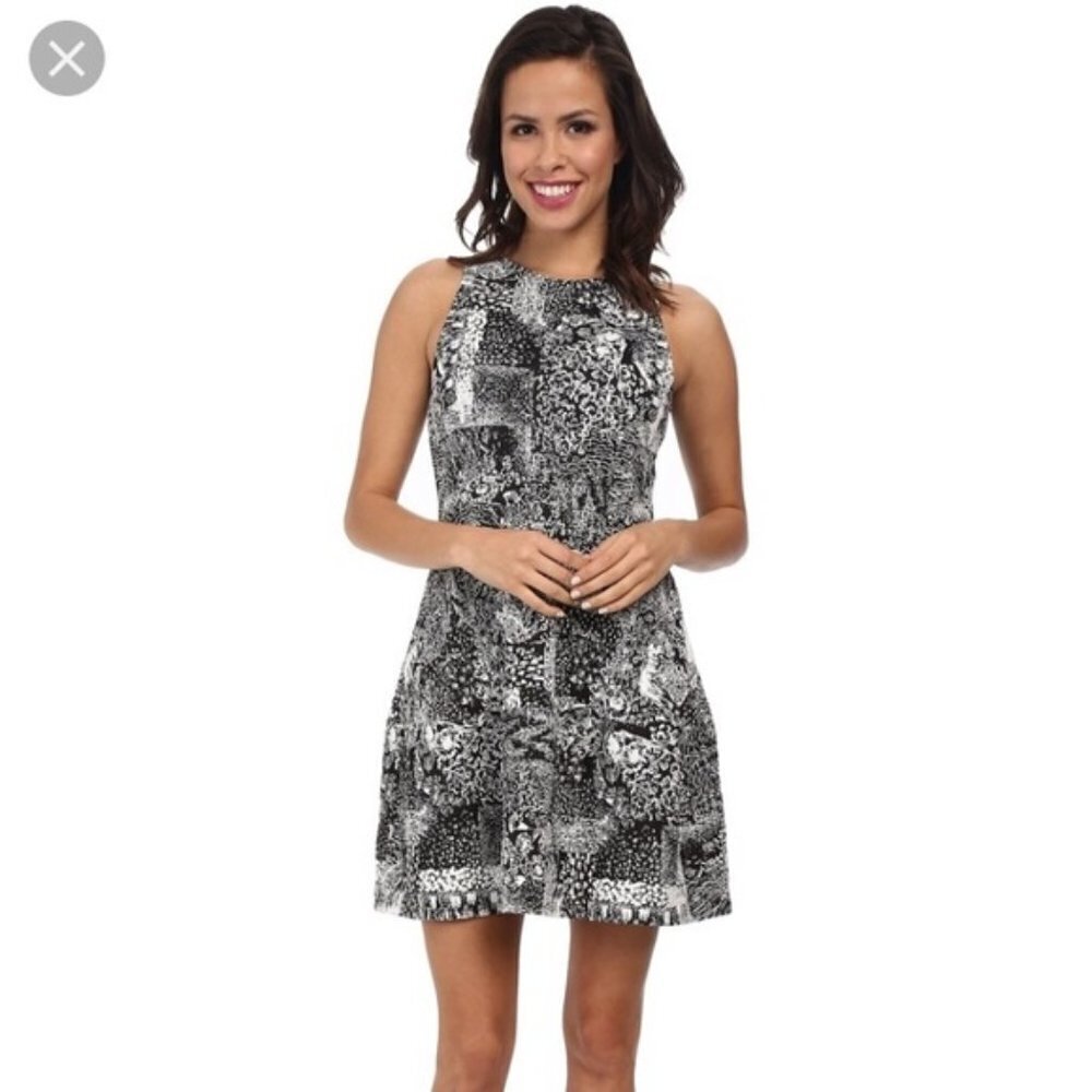 Bcbgmaxazria Cassandra Dress Black White Medium‎